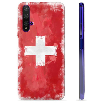 Huawei Nova 5T TPU Hoesje - Zwitserse Vlag