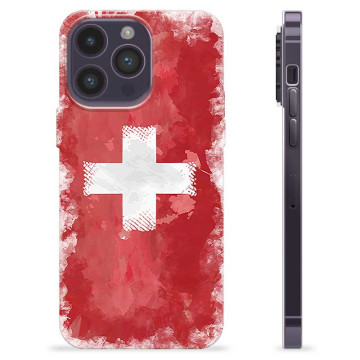 iPhone 14 Pro Max TPU Hoesje - Zwitserse Vlag