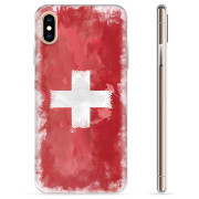 iPhone X / iPhone XS TPU Hoesje - Zwitserse Vlag