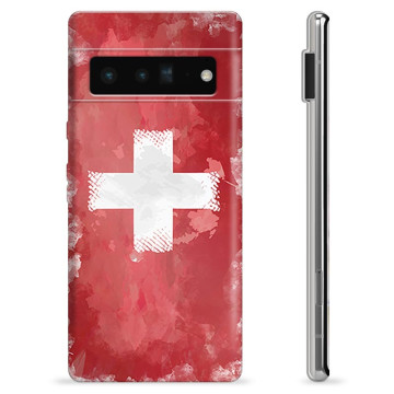 Google Pixel 6 Pro TPU Hoesje - Zwitserse Vlag