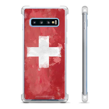 Samsung Galaxy S10+ Hybride Hoesje - Zwitserse Vlag