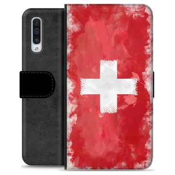 Samsung Galaxy A50 Premium Portemonnee Hoesje - Zwitserse Vlag