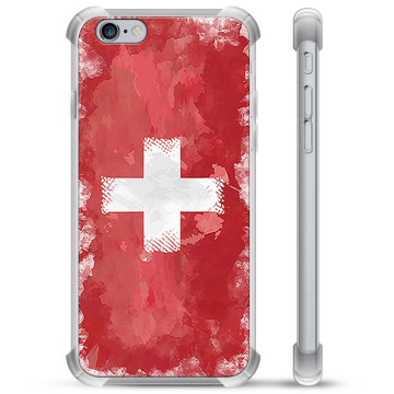 iPhone 6 Plus / 6S Plus Hybride Hoesje - Zwitserse Vlag