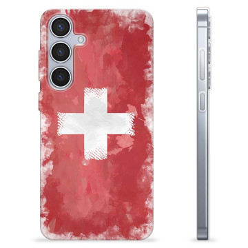 Samsung Galaxy S24+ TPU Hoesje - Zwitserse Vlag