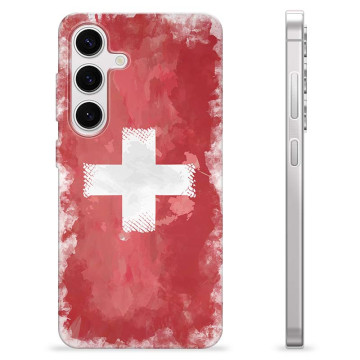 Samsung Galaxy S24 TPU Hoesje - Zwitserse Vlag