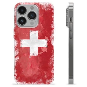 iPhone 14 Pro TPU Hoesje - Zwitserse Vlag