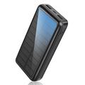 828P Solar Power Bank 30000mAh / Ultieme draagbare oplader voor noodsituaties buitenshuis - Zwart