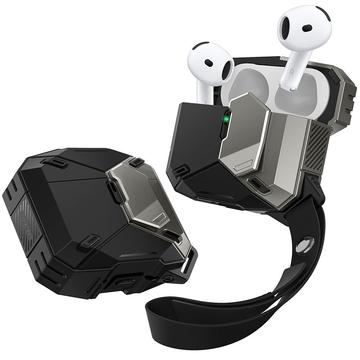 AirPods 4 Supcase Matrix-hoes met magnetisch opladen - Zwart