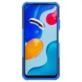 Antislip Xiaomi Redmi Note 11/11S Hybride Case met Standaard - Blauw / Zwart