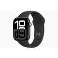 Apple Watch 10 GPS MWWE3QN/A - aluminium, zwarte sportband, S/M, 42mm - gitzwart