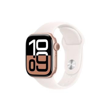 Apple Watch 10 GPS MWWH3QN/A - Aluminium, Lichtroze Sportband, S/M, 42mm