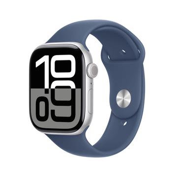 Apple Watch 10 GPS MWWL3QN/A - Aluminium, Denim Sport Band, S/M, 46mm