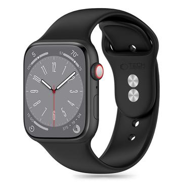 Apple Watch Series 10/9/8/7/6/SE Tech-Protect Siliconen Bandje - 40mm/41mm/42mm - Zwart