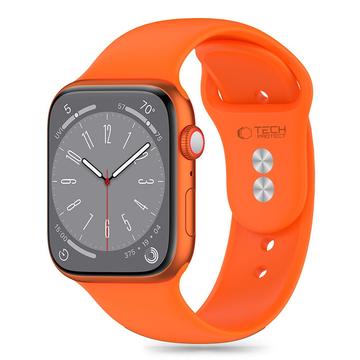 Apple Watch Series 10/9/8/7/6/SE Tech-Protect Siliconen Bandje - 40mm/41mm/42mm - Helder Oranje