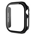 Apple Watch Series 10 Plastic Hoesje met Glazen Screenprotector - 46mm - Zwart