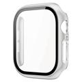 Apple Watch Series 10 Plastic Hoesje met Glazen Screenprotector - 42mm - Silver