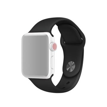 Apple Watch Series SE (2023)/9/8/SE (2022)/7/SE/6/5/4/3/2/1 zachte siliconen band - 41mm/40mm/38mm - zwart