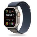 Apple Watch Series Ultra 2/Ultra/9/8/SE (2022)/7/SE/6/5/4/3/2/1 Tech-Protect Nylon Pro Bandje - 49mm/45mm/44mm/42mm - Navy / Grijs