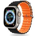 Apple Watch Ultra 2/Ultra/9/8/SE (2022)/7/SE/6/5/4 Tech-Protect Iconband Pro TPU-riem - 49mm/45mm/44mm/42mm - Zwart / Oranje