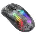 Attack Shark X2 Transparante Draadloze Muis met RGB - Zwart