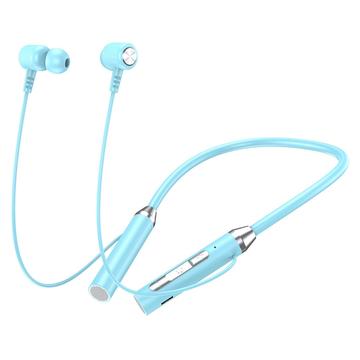 B3 9D Surround Stereo Sport Bluetooth koptelefoon met siliconen nekband - Blauw