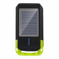 BG-1706 USB+Solar Oplaadbare Fietsverlichting Waterdicht 6 Lichtmodi Fiets Dubbele Koplamp Met Claxon Alarm - Groen