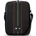 BMW M Collection Nylon Crossbody Tablet Tas - 10" - Rode Streep / Zwart