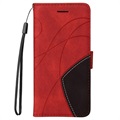 Bi-Color Series Sony Xperia 1 III Wallet Case - Rood