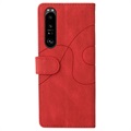 Bi-Color Series Sony Xperia 1 III Wallet Case - Rood