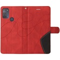 Bi-Color Series Motorola Moto G50 Wallet Case - Rood