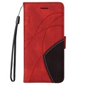 Bi-Color Series Motorola Moto G50 Wallet Case - Rood