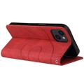 Bi-Color Series iPhone 14 Wallet Case - Rood