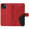 Bi-Color Series iPhone 14 Wallet Case - Rood