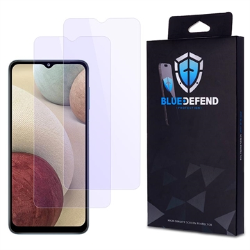 Samsung Galaxy A12 BlueDefend Anti-Blue Light Glazen Screenprotector - 2 stuks.