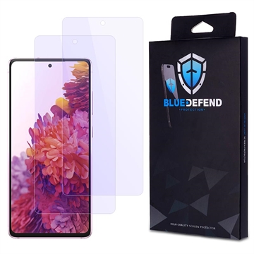 Samsung Galaxy S20 FE BlueDefend Anti-Blue Light Glazen Screenprotector - 2 stuks.