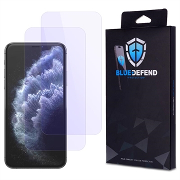 iPhone 11 Pro BlueDefend Anti-Blue Light Glazen Screenprotector - 2 stuks.