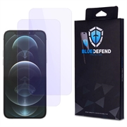 iPhone 12 Pro Max BlueDefend Anti-Blue Light Glazen Screenprotector - 2 stuks.