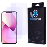 iPhone 13 BlueDefend Anti-Blue Light Glazen Screenprotector - 2 stuks.