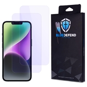 iPhone 14/16e BlueDefend Anti-Blue Light Glazen Screenprotector - 2 stuks.