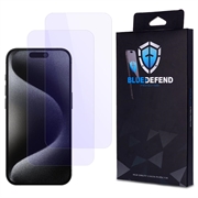 iPhone 15 Pro BlueDefend Anti-Blue Light Glazen Screenprotector - 2 stuks.