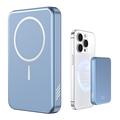 C10 Draagbare 15W Magnetische Draadloze Power Bank 5000mAh - Blauw