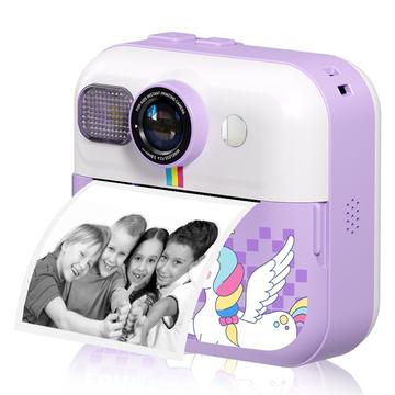 CP02 HD digitale camera voor kinderen met thermische printer & 32G TF-kaart - Paars