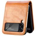 Card Series Samsung Galaxy Z Flip4 5G Portemonnee Hoesje - Bruin