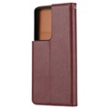 Card Set Series Samsung Galaxy S21 5G Wallet Case - Wijnrood