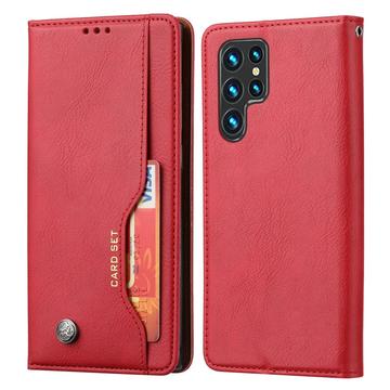 Samsung Galaxy S24 Ultra Card Set Series Wallet Case - Rood