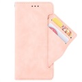 Cardholder Series Motorola Moto E7 Plus Wallet Case - Roze