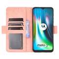 Cardholder Series Motorola Moto E7 Plus Wallet Case - Roze