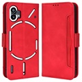 Cardholder Series Nothing Phone (1) Portemonnee Hoesje - Rood