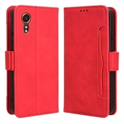 Samsung Galaxy Xcover7 Cardholder Series Portemonnee Hoesje - Rood