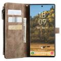 Caseme C30 Multifunctioneel Samsung Galaxy S22 Ultra 5G Portemonnee Hoesje - Bruin